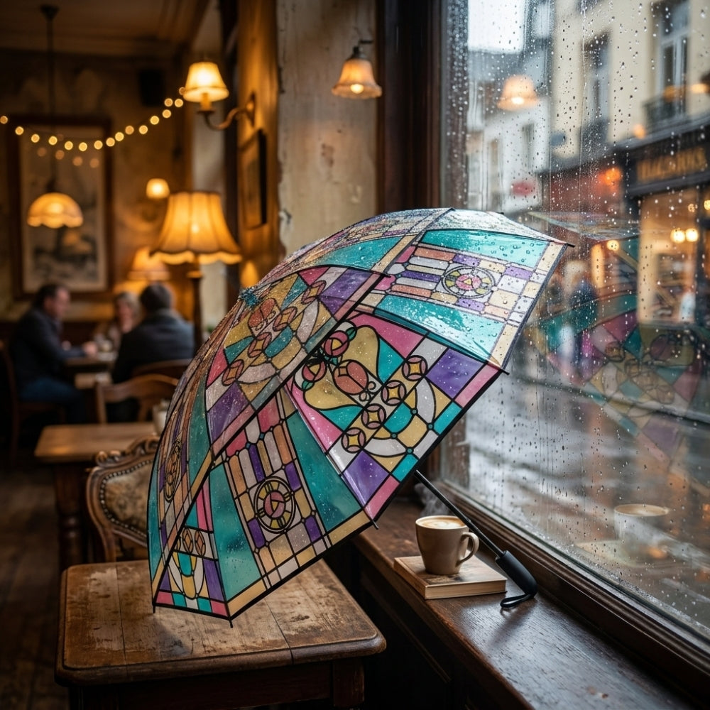 Prisma™ | Stained Glass Transparent Umbrella