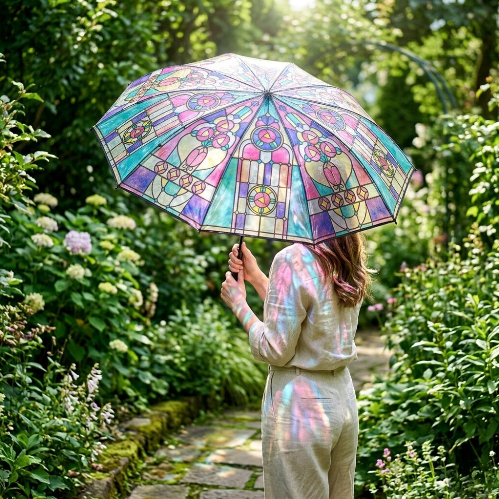 Prisma™ | Stained Glass Transparent Umbrella