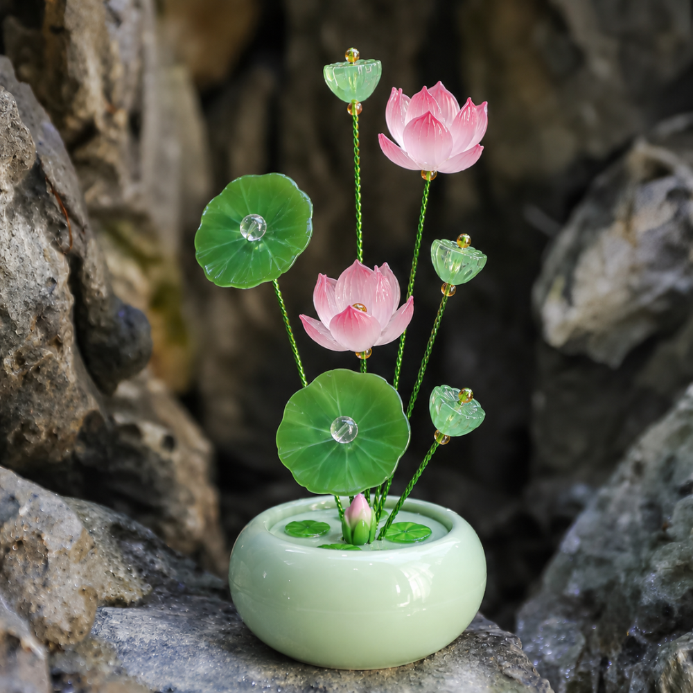 Pink Lotus Flower Pots