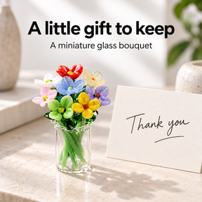 Mini Glass Flower Bouquet