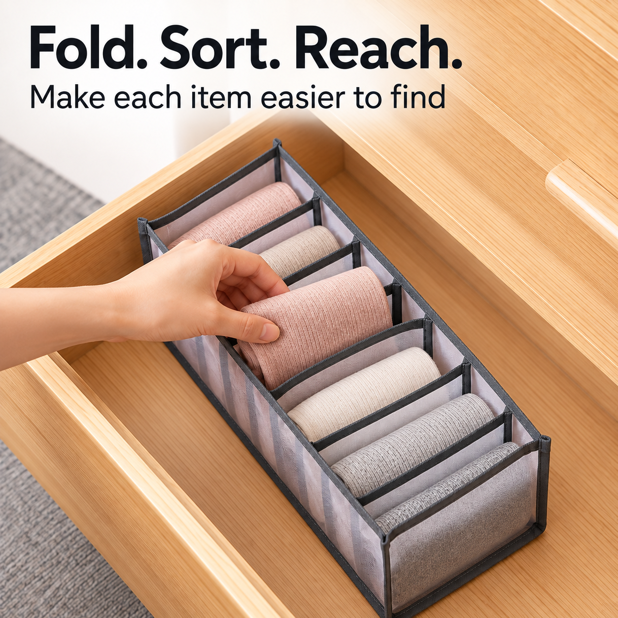 Drawer Clothes Organizers: fold, sort, and reach individual items