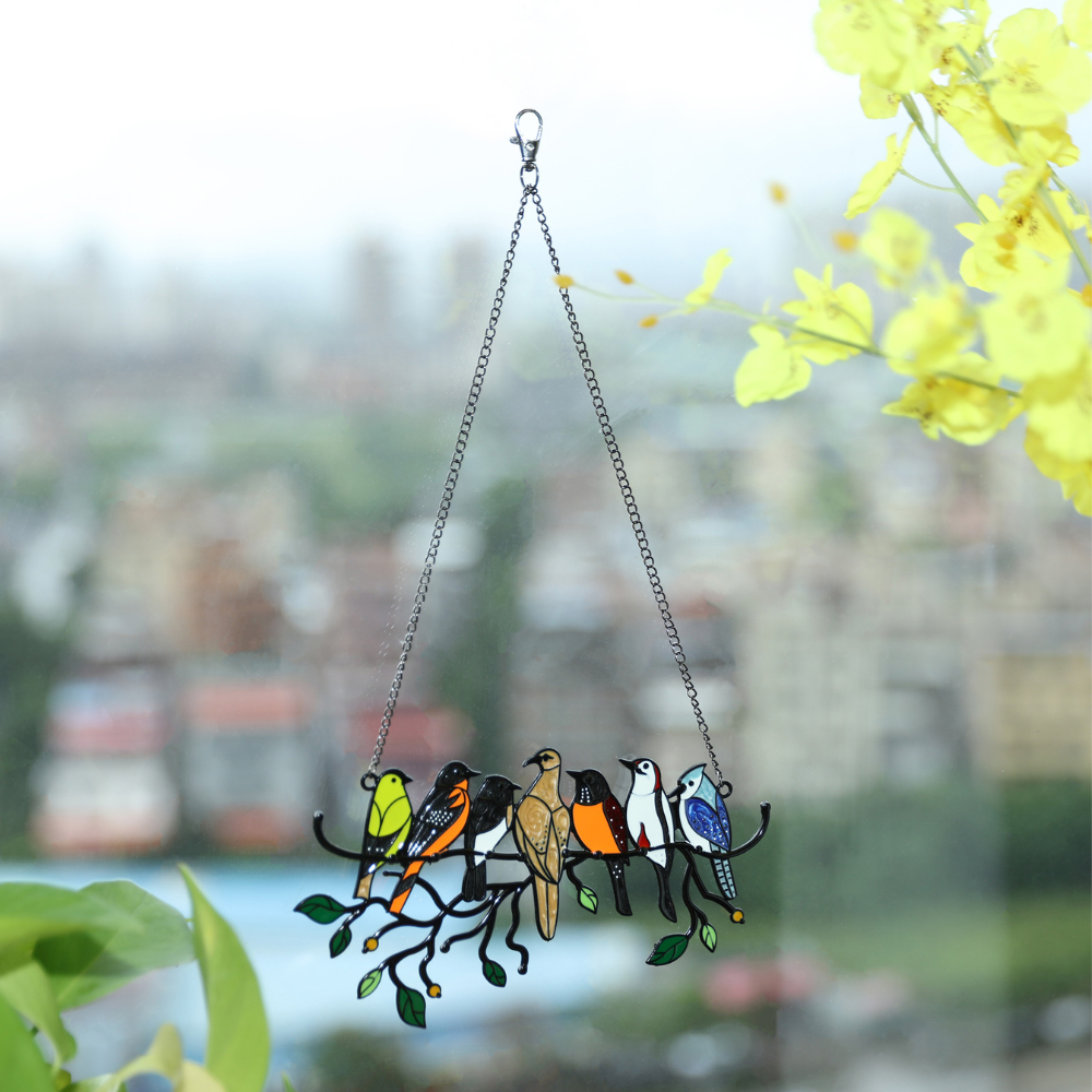 Bird Stained Glass Hangings