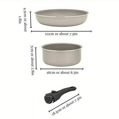 Detachable Handles Pan Set