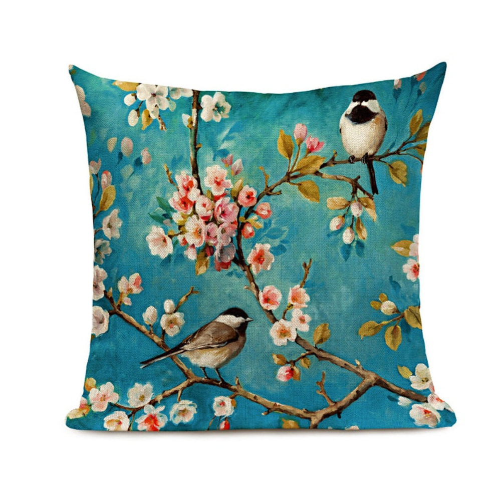Feathered Floral Cushion Covers