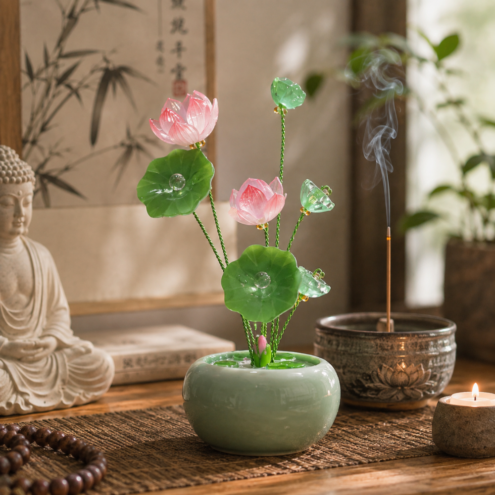 Pink Lotus Flower Pots