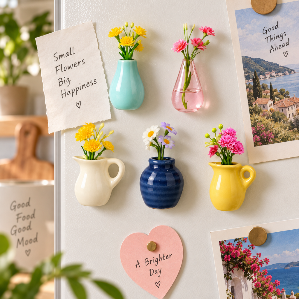 Mini Flower Pots Magnets