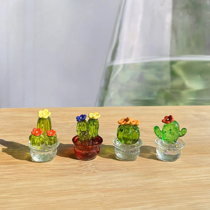 Miniature Cactus Statue (4 pcs)