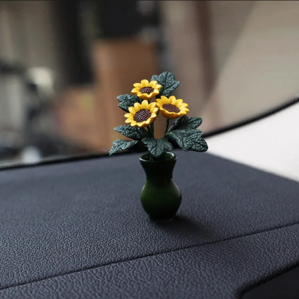 Mini Sunflower Car Vase