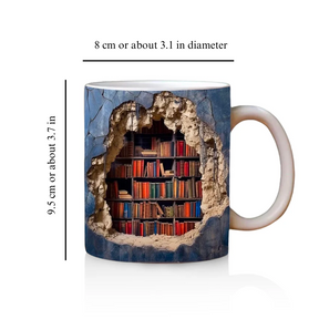 3D Bookshelf Mug