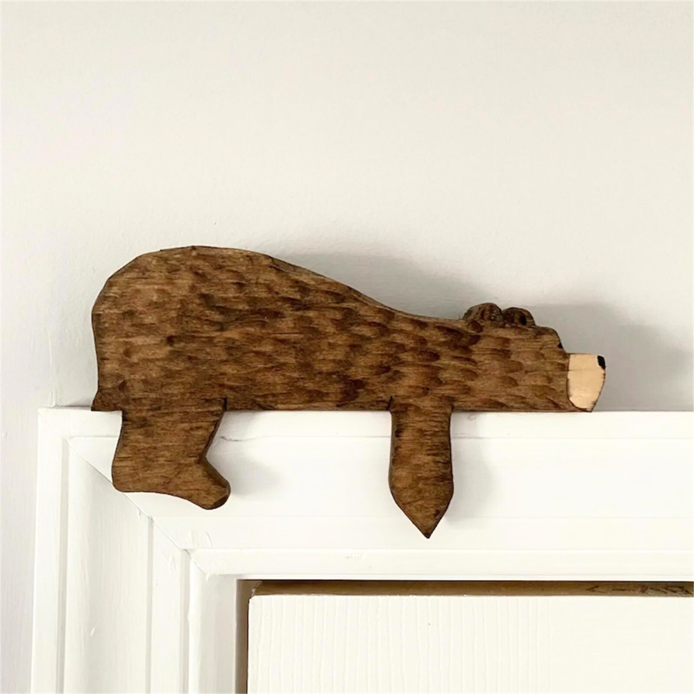 Wooden Bear Door Topper