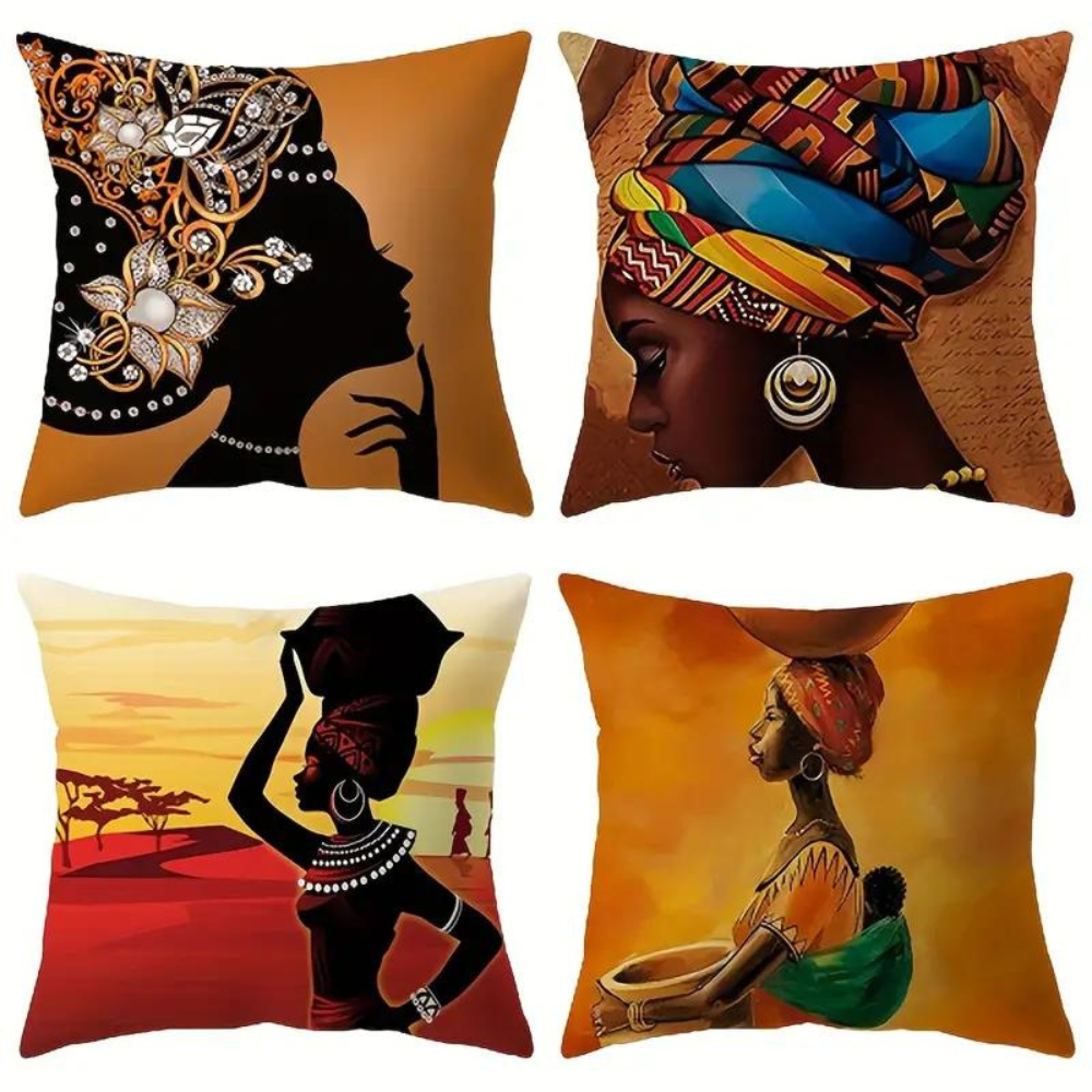 African Women Cushion Cover