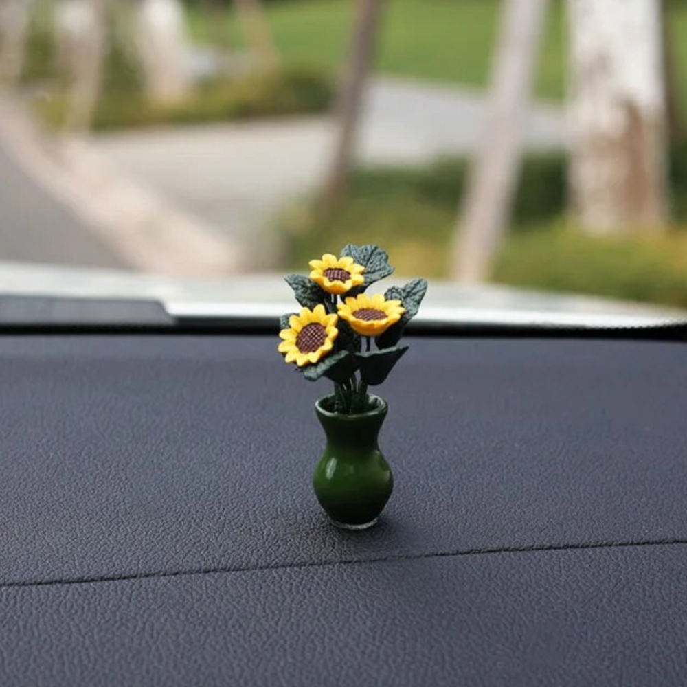 Mini Sunflower Car Vase