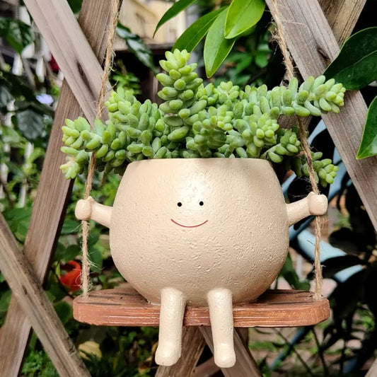 Smiley Face Hanging Planter