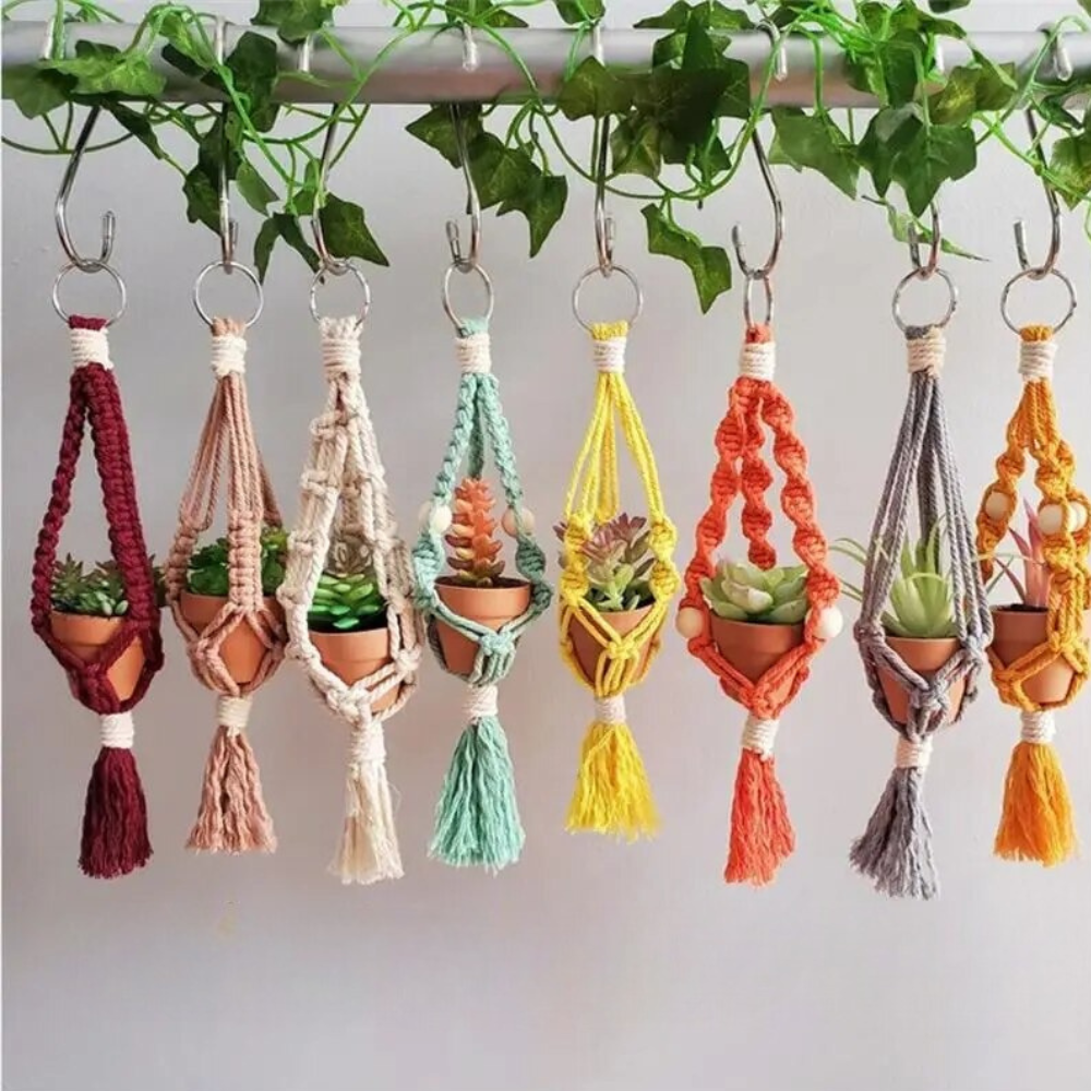 macrame plant hanger car Macrame Car Plant Hanger