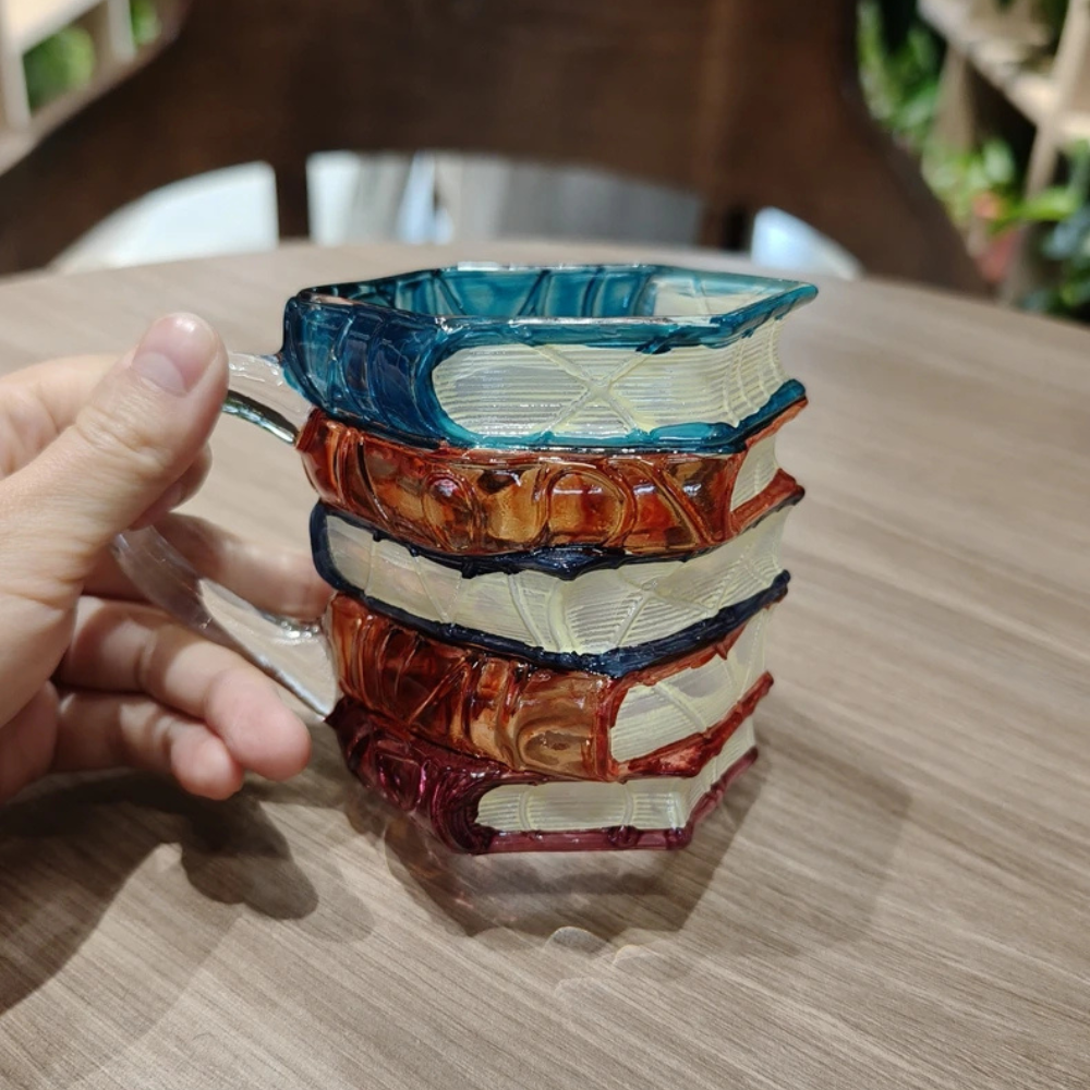 Glass Books Mug