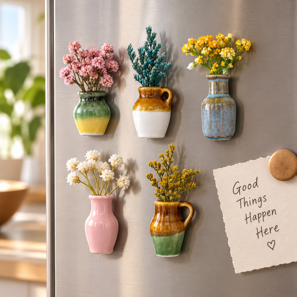 Mini Flower Pots Magnets