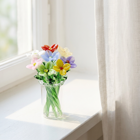 Mini Glass Flower Bouquet