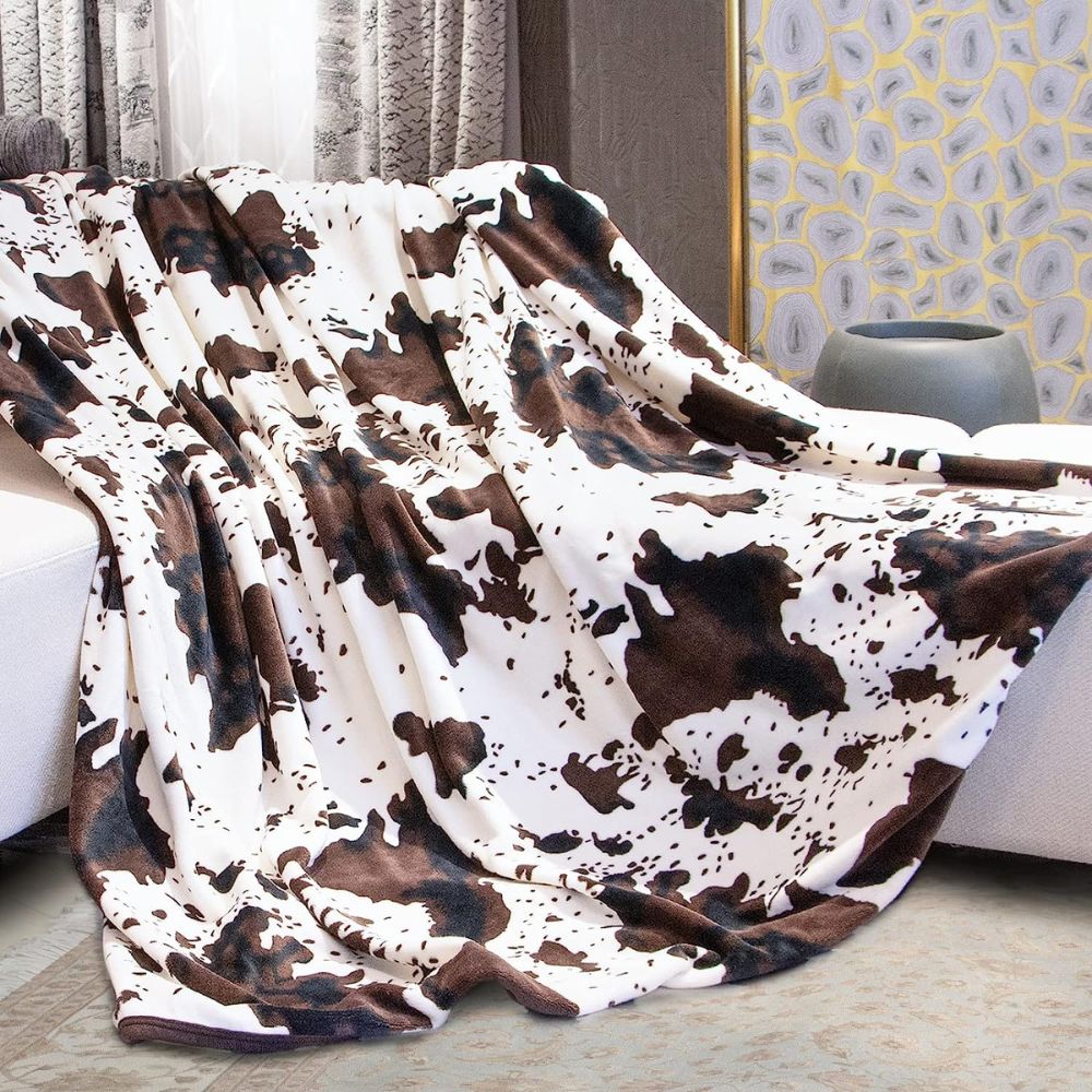 Cow Print Throw Blanket