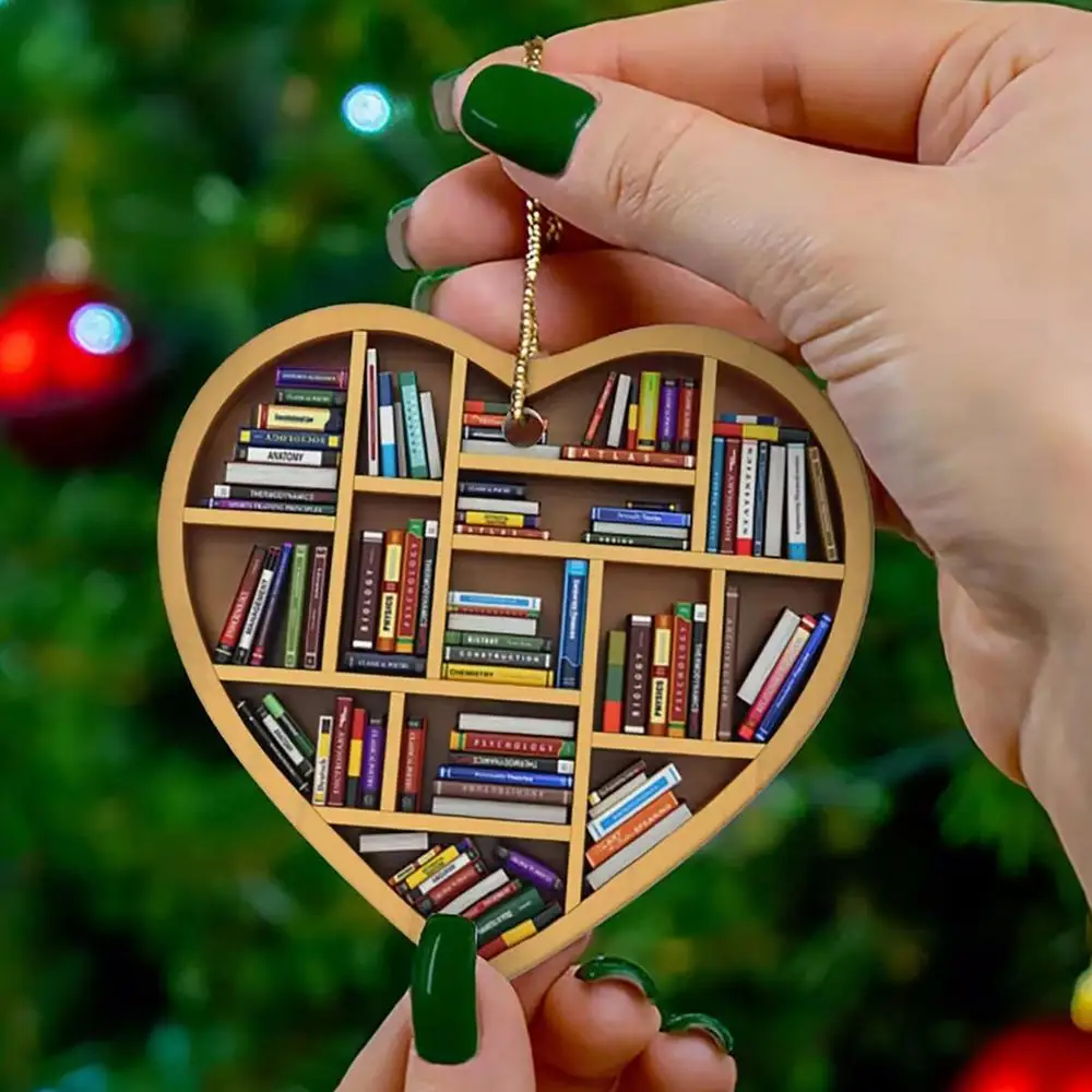 Book Lovers Heart Ornament