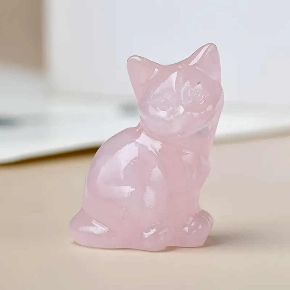 Crystal Kitten Statue