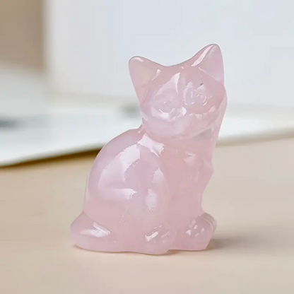 Crystal Kitten Statue