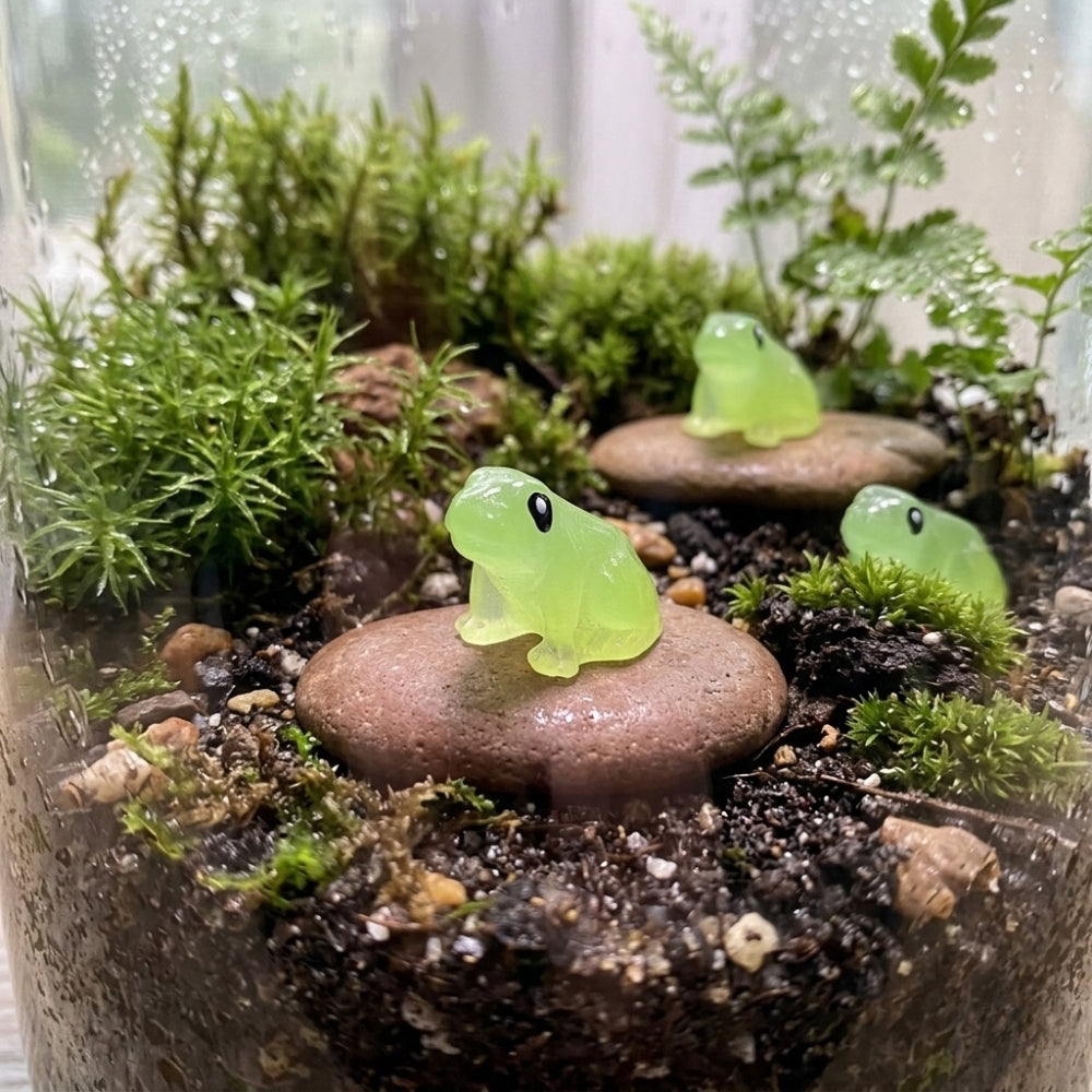 Glow-in-the-Dark Frog Plant Decor