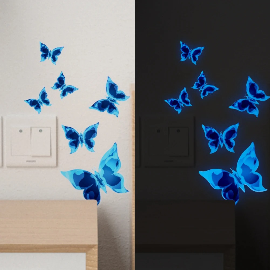 Glowing Butterflies Wall Stickers