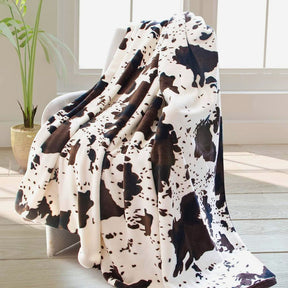 Cow Print Throw Blanket