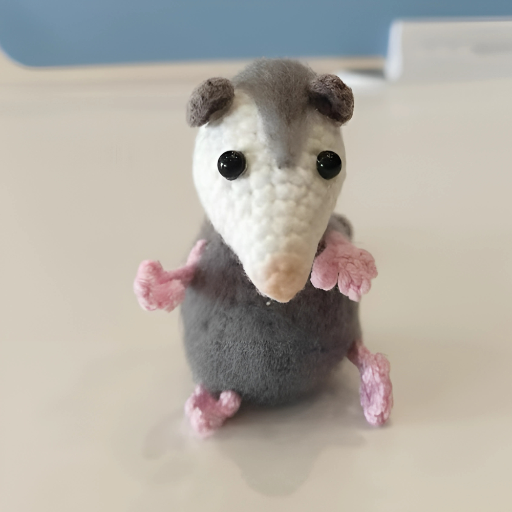 Crochet Possum Car Charm