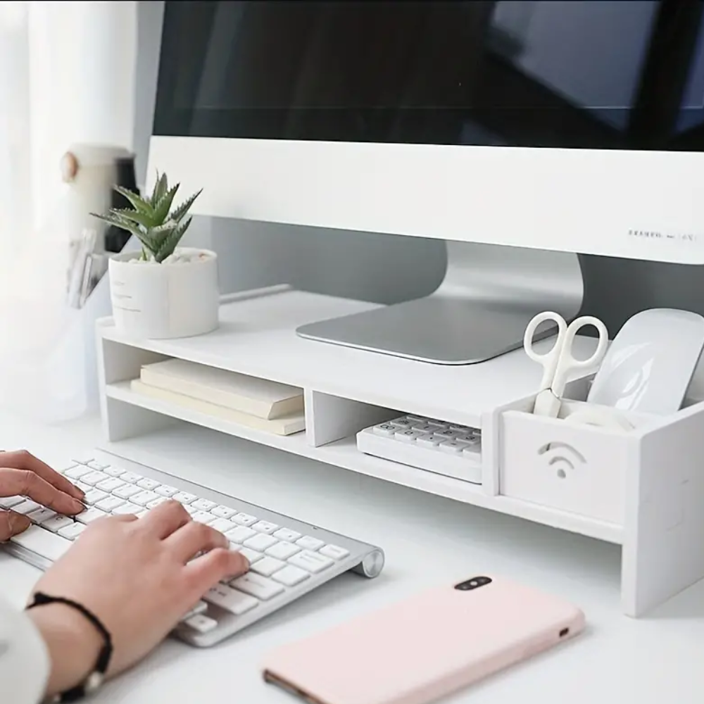 Monitor Stand Desk Organizer