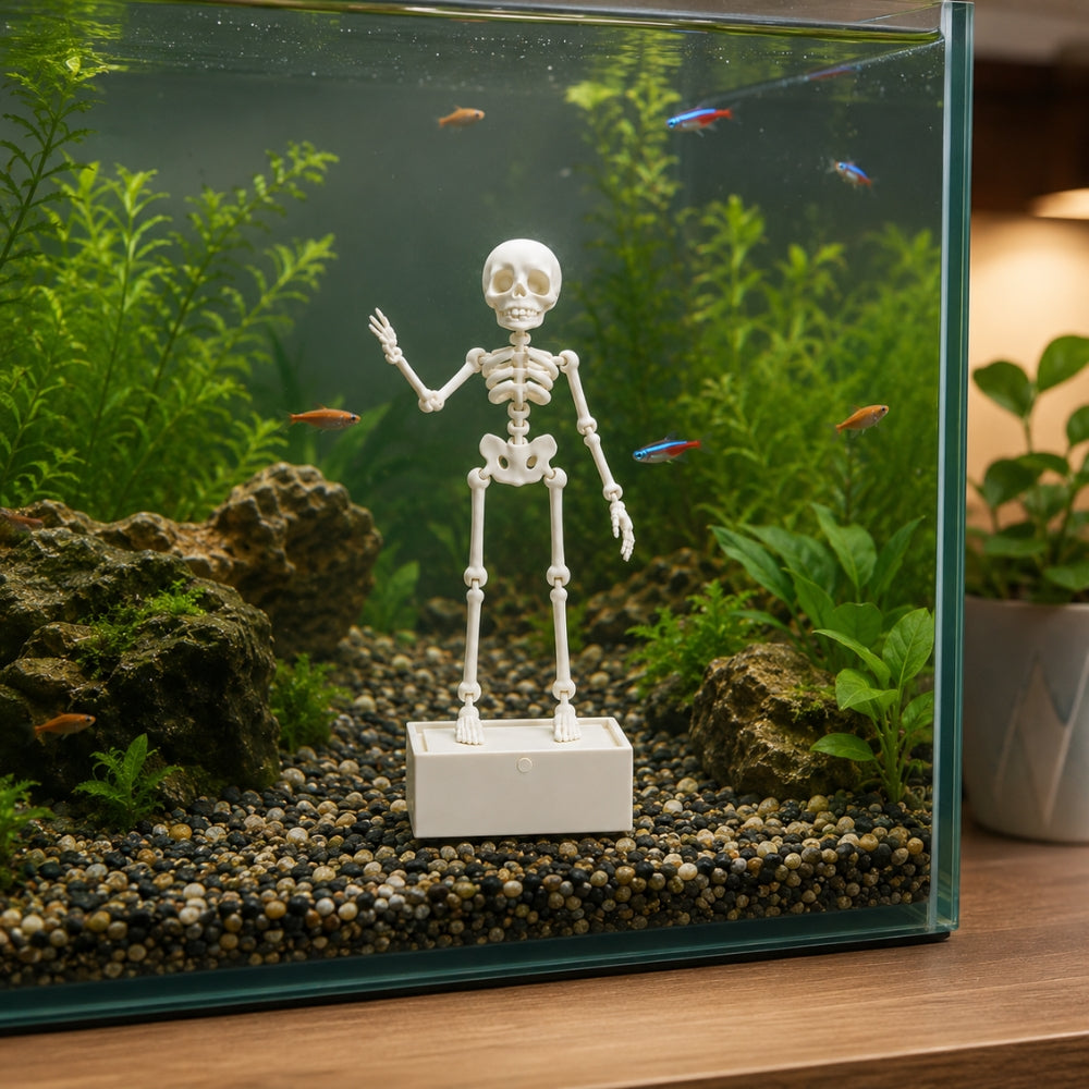 BoneBoogie™ | Dancing Skeleton Aquarium Ornament