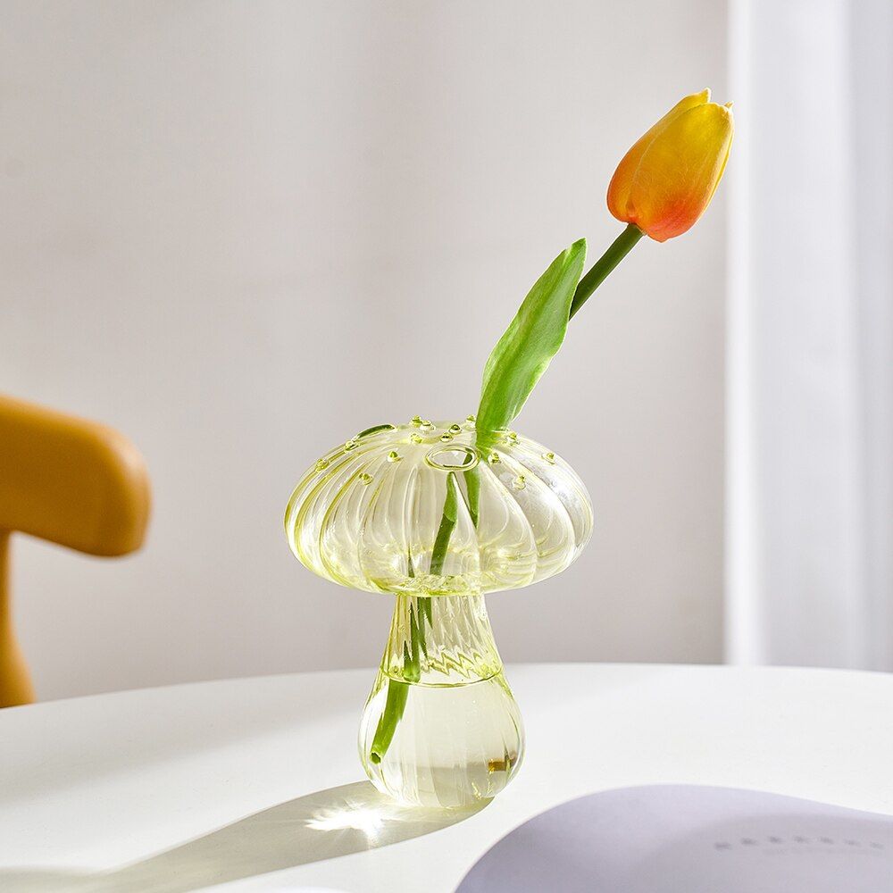 Vibrant Mushroom Glass Vases