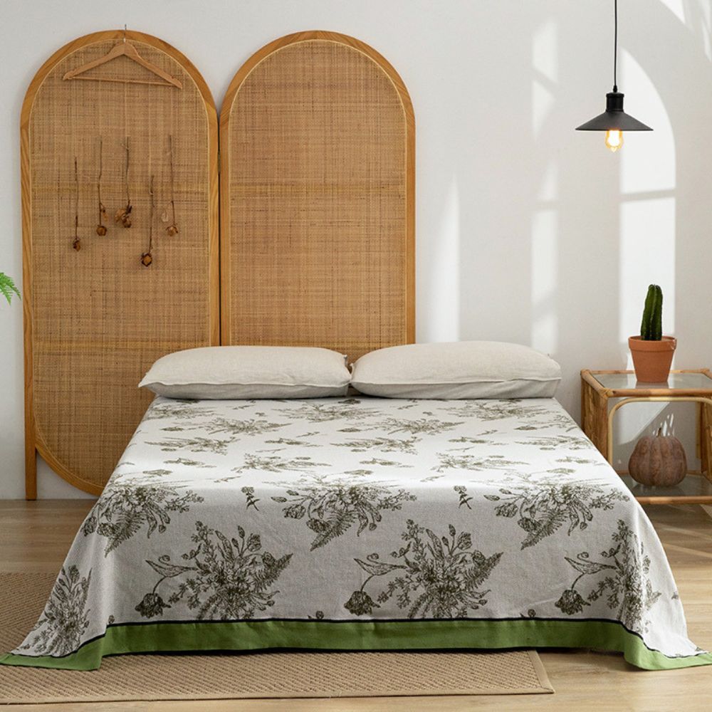 Reversible Pastoral Leaf Cotton Quilt