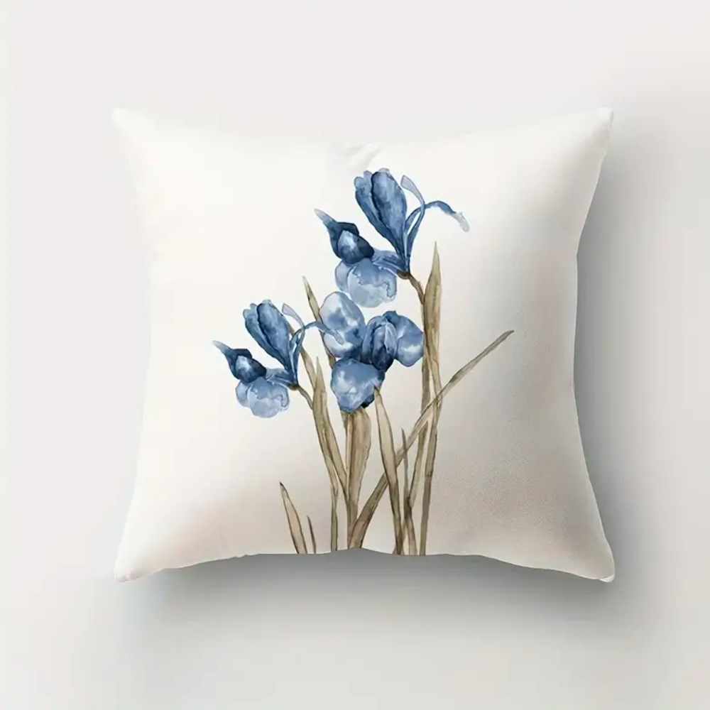 Blue Flowers Cushion Covers