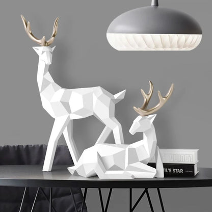 Geometric Deer Statue