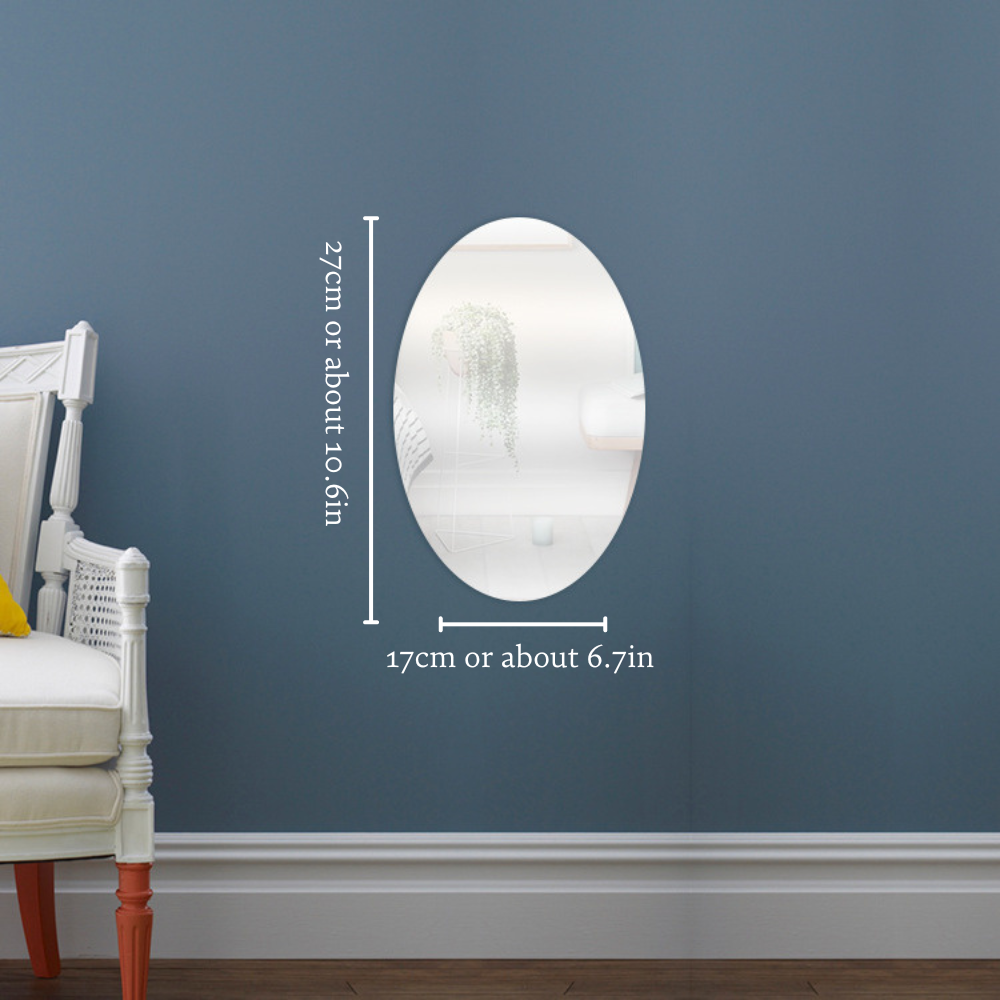 Self-Adhesive Oval Mirror