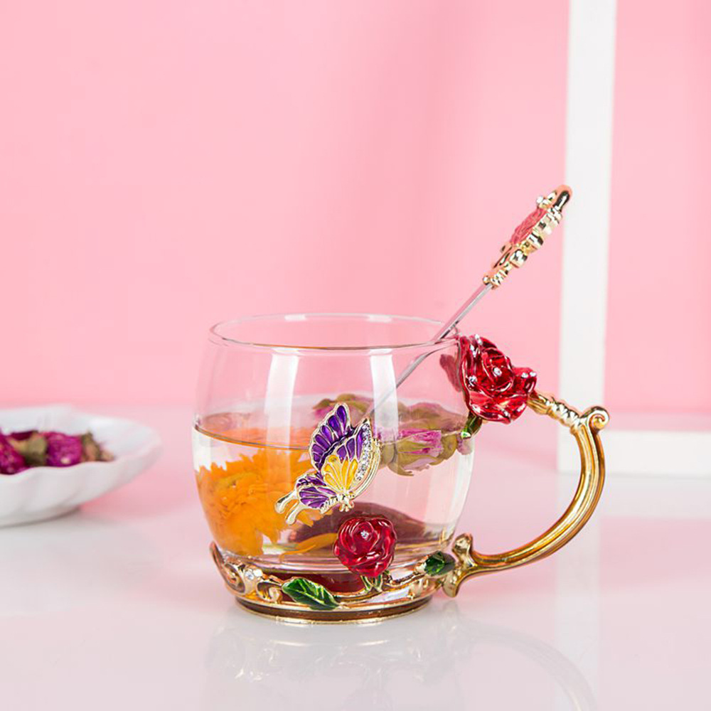 Enchanted Blossom Glass Cup