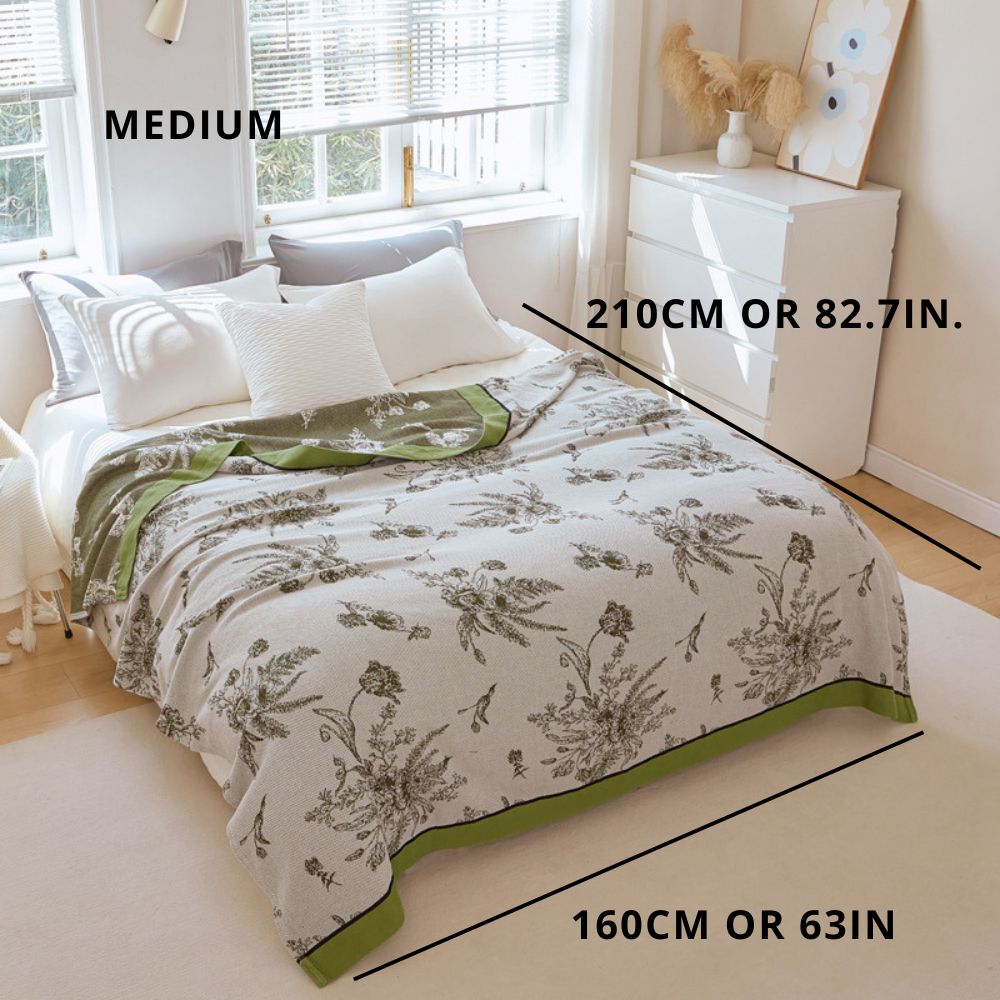 Reversible Pastoral Leaf Cotton Quilt