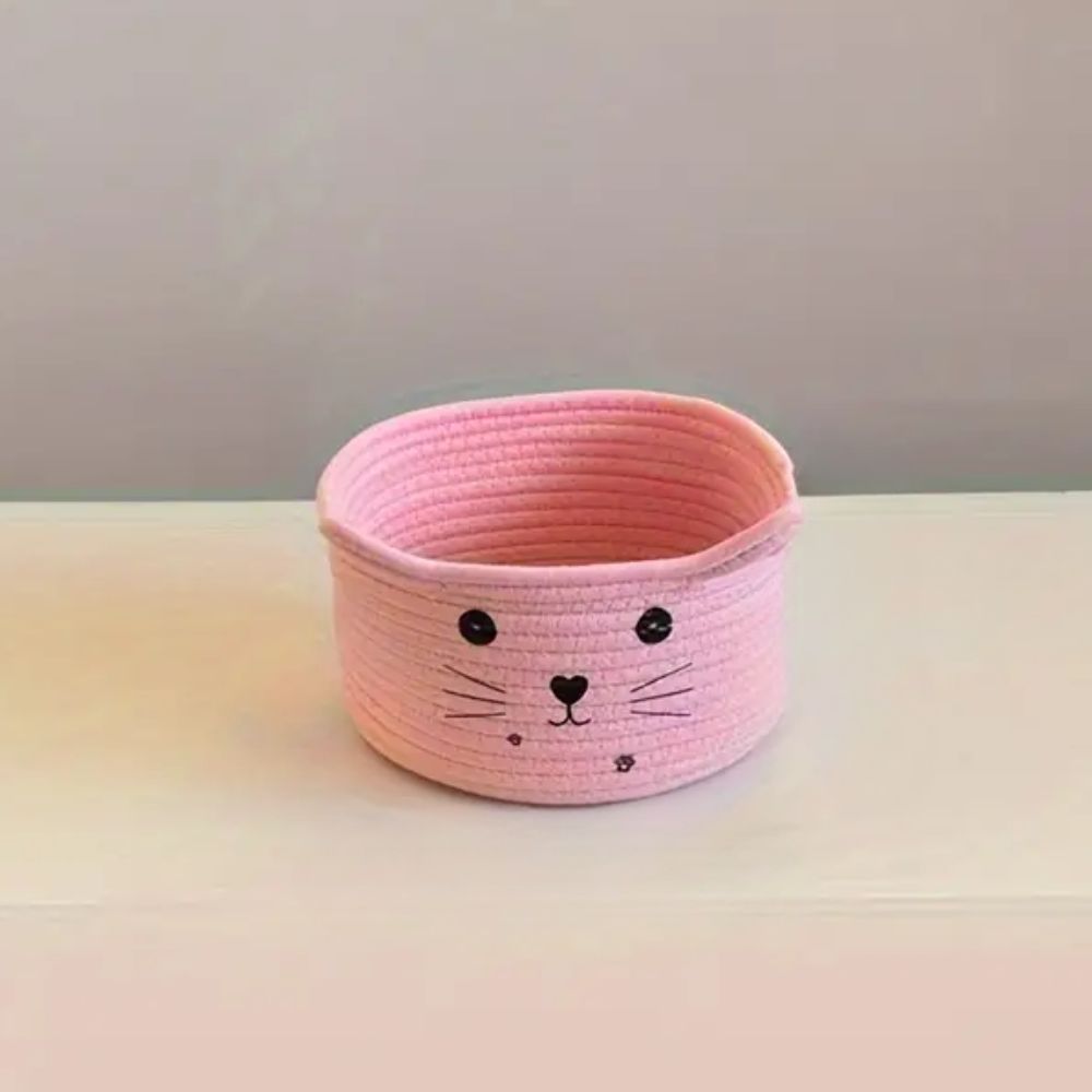 Cozy Cat Woven Basket