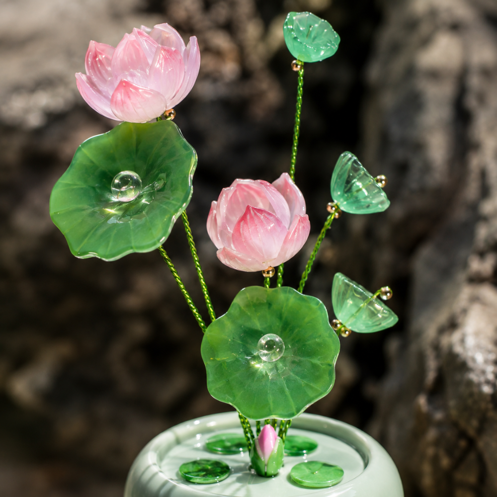 Pink Lotus Flower Pots