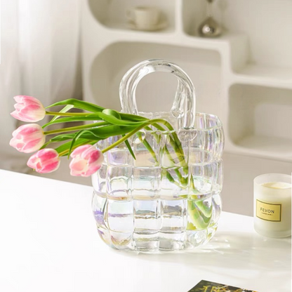 Glamour Glass Handbag Vase