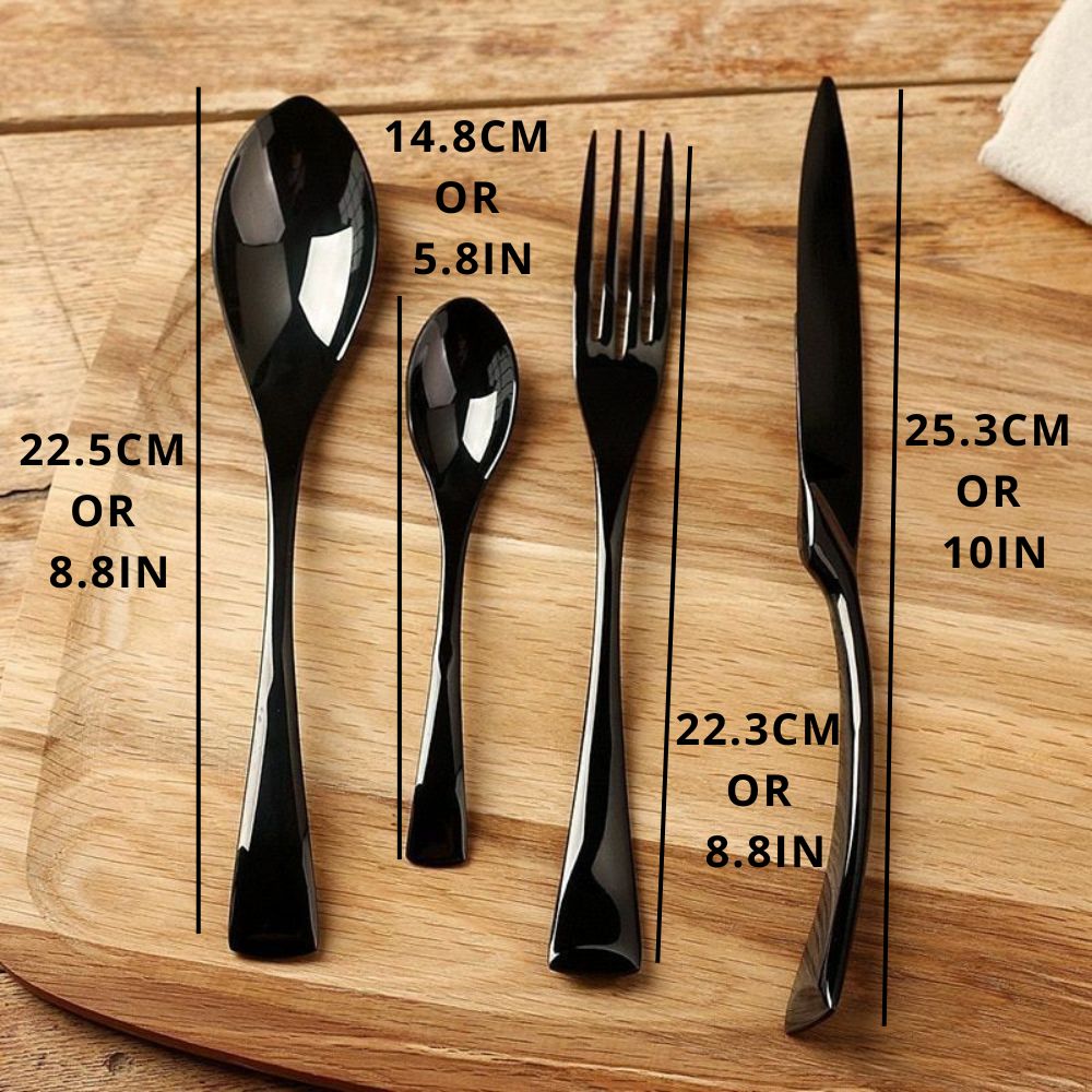 All Black Flatware Set