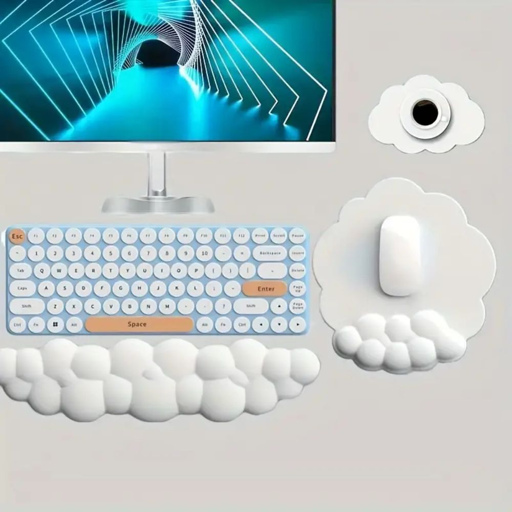 Computer Hand Comforter Cloud Cushion Hand Rest (Keyboard + Mouse)