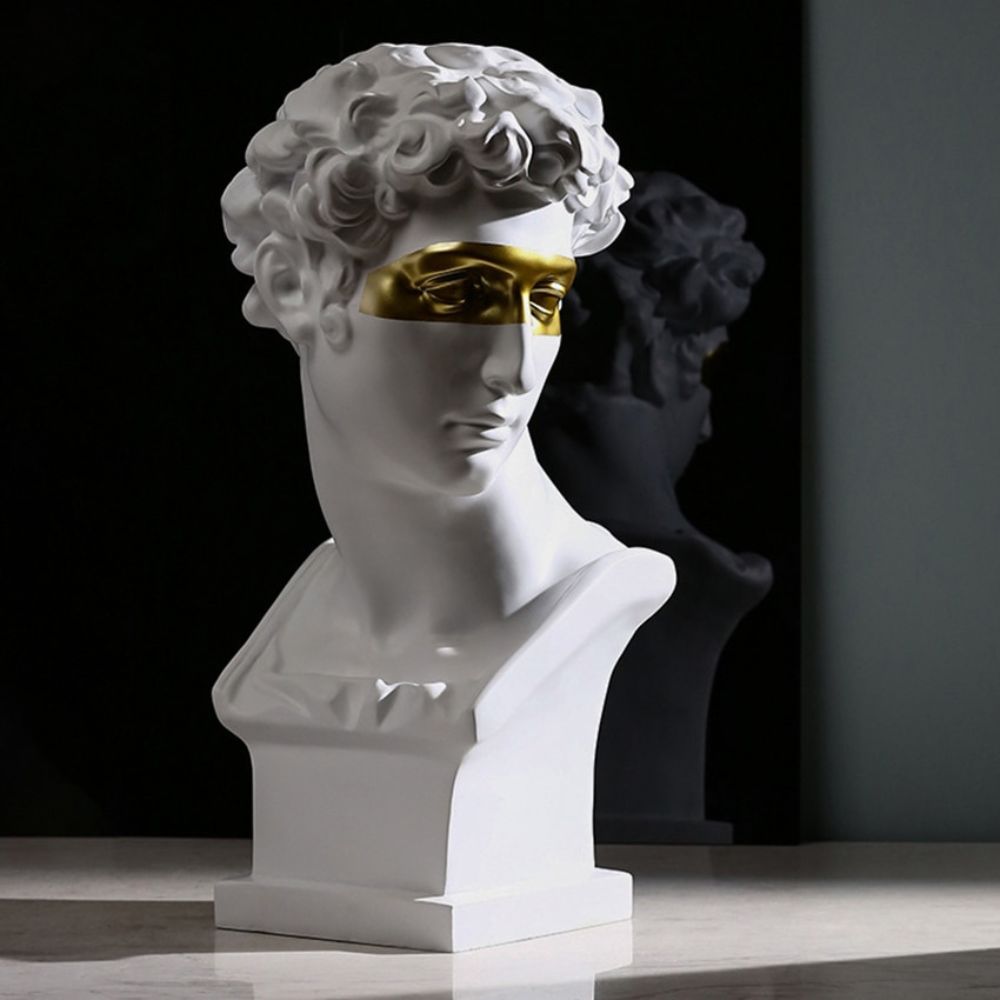 Golden Mask David Sculpture