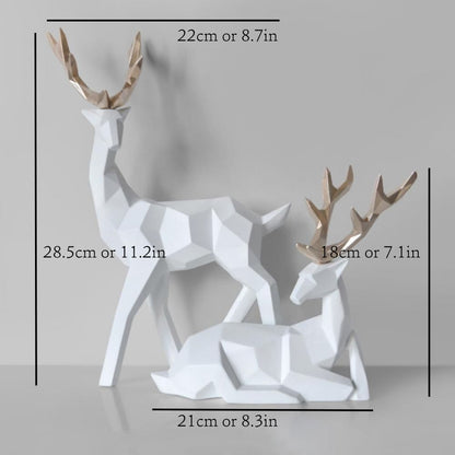 Geometric Deer Statue