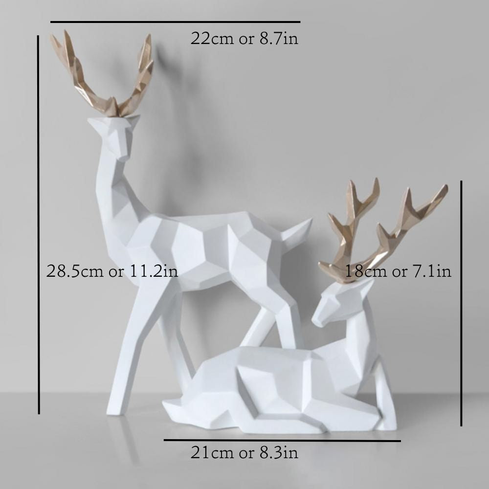 Geometric Deer Statue