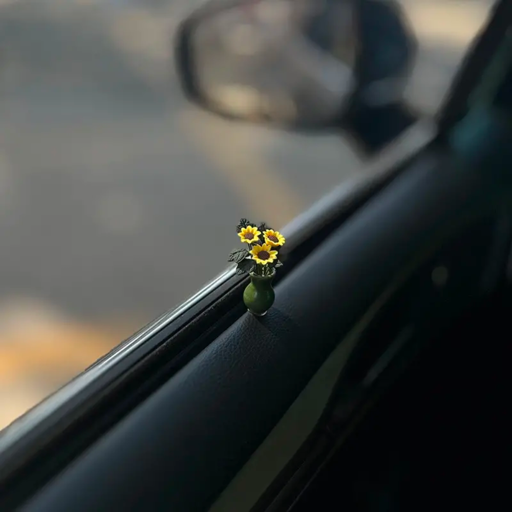 Mini Sunflower Car Vase
