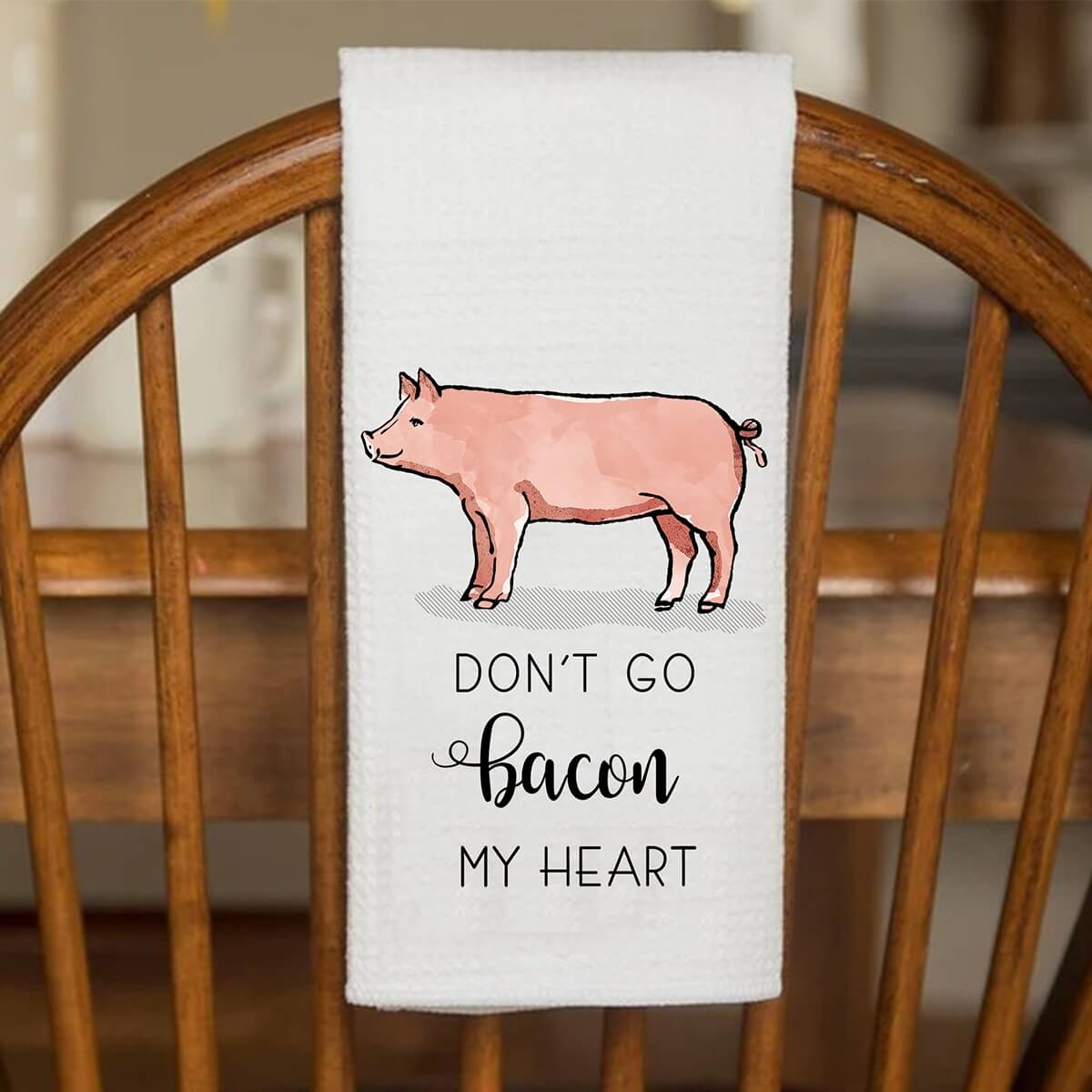 Don't Go Bacon My Heart Hand Towel Cute Hand Towel Kitchen Hand