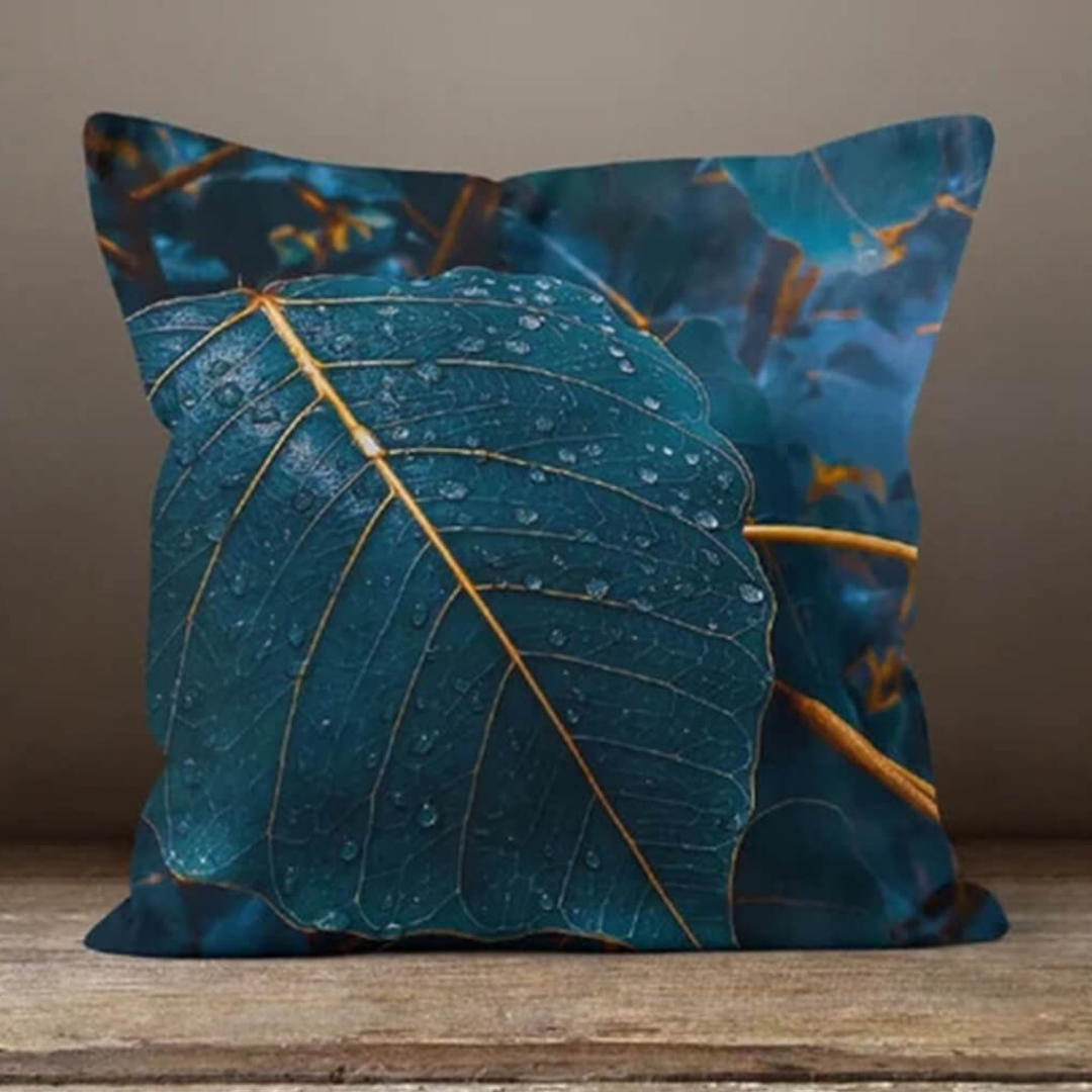 Emerald Leaf Cushion Cover