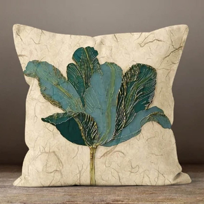 Emerald Leaf Cushion Cover